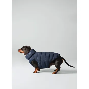 Obleček pro psa Hugo & Hudson Péřovka Hackett Wine & Navy oboustranná Velikost: S-30