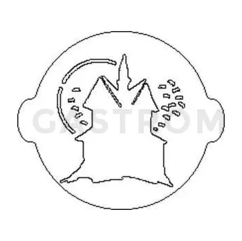 Čokoládová tyčinka Plastová šablona na zdobení, zámek - ACC042 | SILIKOMART, 70.020.99.0060