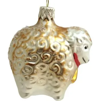 Vánoční ozdoba Vánoční ozdoba ovečka se zlatým dekorem 464