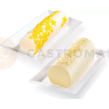 Kuchyňská sůl Sada na rolády a umělecké zmrzliny se strukturou hvězd 250x80x67 mm | SILIKOMART, Starlight Buche