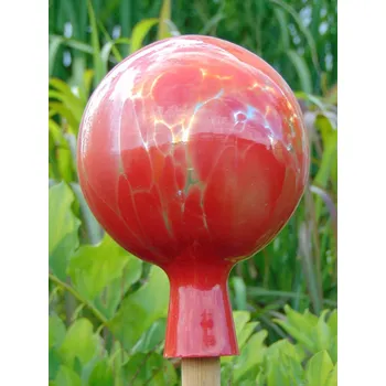 Zahradní dekorace Plotová zahradní koule 15cm melounová