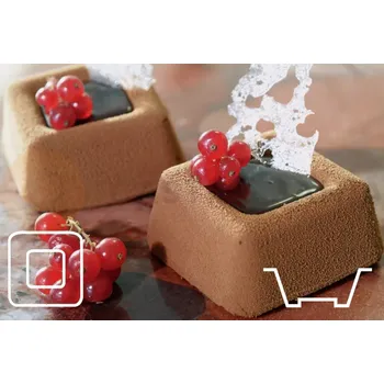 Potravinová fólie Silikonová forma, čtverec Savarin 70x70x30 mm | CONTACTO, 6691/070