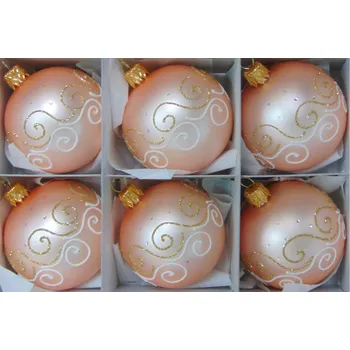 Vánoční dekorace Vánoční koule 6 cm - 742/6ks