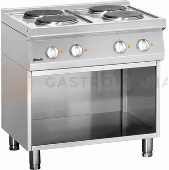 Sporák Elektrický sporák série 700, 800x700x850 mm, 4 plotýnky | BARTSCHER, 286104