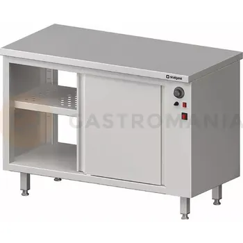 Kuchyňská linka Stůl nerezový vyhřívaný průchozí s posuvnými dvířky 1600x600x850 mm | STALGAST, 982196160
