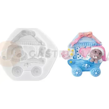 Výroba svíčky Forma na cukrovou hmotu SLK 372 - kolébka, 57x63 mm | SILIKOMART, Sugarflex Bears Creadle