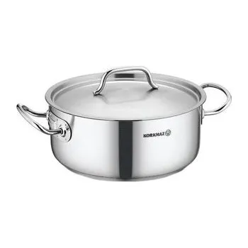 Hrnec Nerezový kastrol nízký Proline 24x10cm 4,5l - Korkmaz