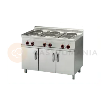 Barová židle Sporák elektrický se skříňkou, 6 plotýnek kulatých | RM GASTRO, PC 712 ET