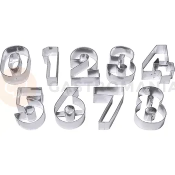 Výroba svíčky Vykrajovátka z pocínovaného plechu, 9 ks, čísla, 25 mm | CONTACTO, 637/060