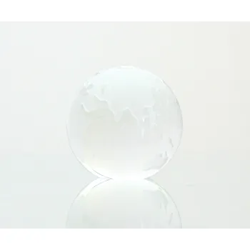 Skleněné těžítko zeměkoule 80mm crystal