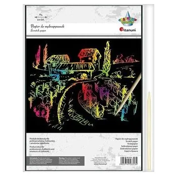 Set školních potřeb Papier do wydrapywanek 210x290mm czarny 10szt.