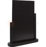 Tabulka na menu s dřevěnou podložkou černé barvy 300x210 mm | CONTACTO, 7685/305