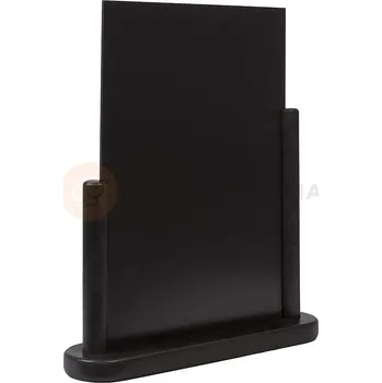 Jídelní židle Tabulka na menu s dřevěnou podložkou černé barvy 300x210 mm | CONTACTO, 7685/305