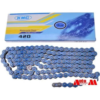 Řetězová sada pro motocykl řetěz motocyklový 420H 138 čl. - modrý