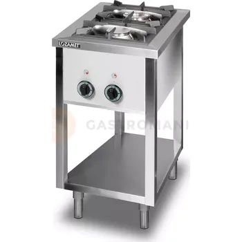 Sporák Plynový sporák 2 hořáky 12 kW, 435x700x850 mm | LOZAMET, GLW.27.1/3
