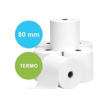 Kotouček do pokladny a tiskárny štítků Pokladní kotouček termo 80/80/12 - 45 kusů v krabici, návin 80 m