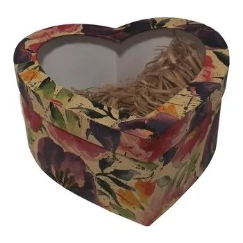 Set školních potřeb Pudełko kraftowe Passion Flowers serce