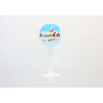 Svícen Lampa noha na svíčku, světle modrá