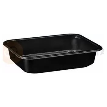 Černý, 1 - komorový box, vhodný k zatavení, 187x137x36 mm, 640 ks, hladký | CHEFFY, Matipack W1 601D