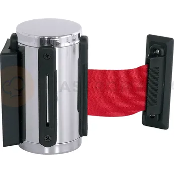 Servírovací stolek Nástěnné upevnění vymezovacích sloupků 1600, s červenou páskou | CONTACTO, 1600/925