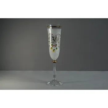 Sklenice Výroční sklenice Angela - flétna 30let bílá