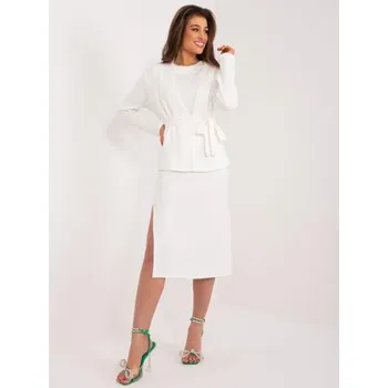 Dámská souprava se šaty a přehozem VIC ecru