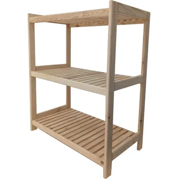 Obývací pokoj Krušnohorský nábytek Dřevěný regál 3P7043 70 x 93 x 43 cm borovice