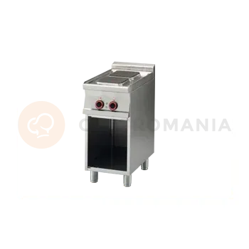 Barová židle Sporák elektrický se skříňkou, 2 plotýnky čtvercové | RM GASTRO, PCQ 74 ET