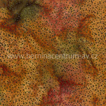 Hoffman 3019-022 bali batika puntík vícebarevná bavlněná látka patchwork