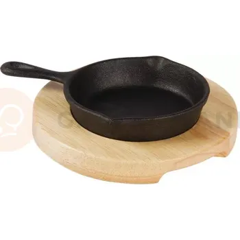 Servírovací stolek Železná pánev na dřevěném podstavci, Ø 135 mm | CHEFFY, 219061