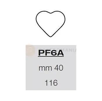 Výrobník cukrové vaty Šablona s formičkami na těsto - 116x srdce 40 mm, 57,5x39 cm | PAVONI, PF6A