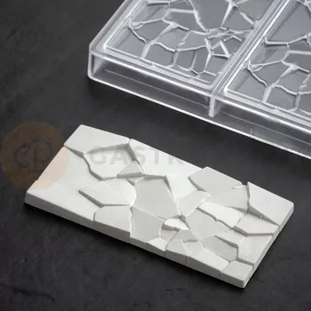 Čokoládová tyčinka Tritanová forma na tabulku čokolády - 3 ks x 100g, 155x77x10 mm - PC5002FR | PAVONI, Crush