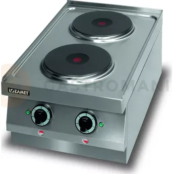 Sporák Elektrický sporák 2 plotýnky, 5,2 kW, 400x650x270 mm | LOZAMET, LEH200
