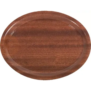 Protiskluzová podložka Podnos dřevěný protiskluzový, oválný 260x200x13 mm | CONTACTO, 3503/260