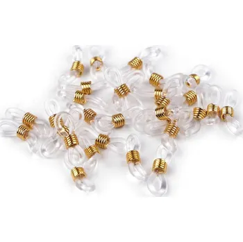 Silikonové háčky na brýle 6 transparent zlatá