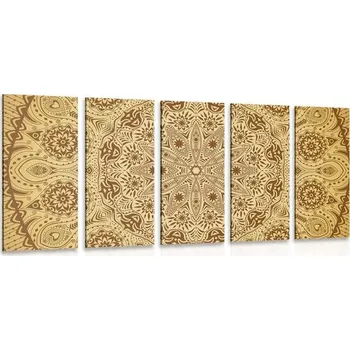 Obraz Dovido 5-dílný obraz okrasná Mandala s krajkou