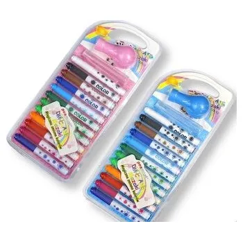 Set školních potřeb Mazaki dmuchane 12 kolorów + szablon MIX