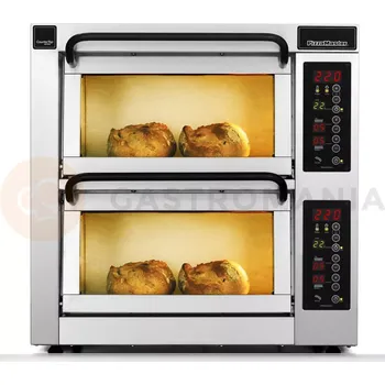 Pec na pizzu Dvoukomorová pec na pizzu, 2x pizza 40 cm, komora o rozměrech 410x410x195 mm | PIZZA MASTER, CounterTop 402ED
