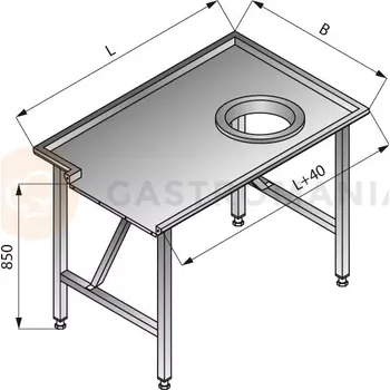 Počítačový stůl Jednoduchý třídící stůl, pravý, 1700x1200x850 mm | LOZAMET, LO302/1712