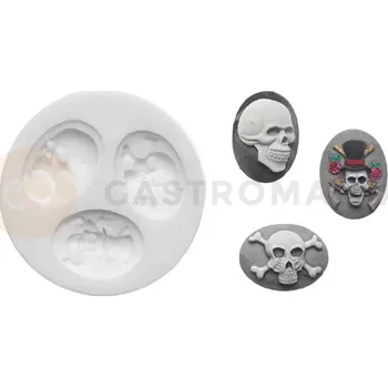 Výroba svíčky Forma na cukrovou hmotu SLK 303 - lebka, 37x28 mm | SILIKOMART, Sugarflex Skulls