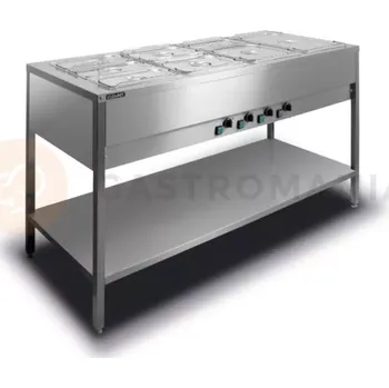 Výdejník vody Volněstojící vodní lázeň, 4x GN 1/1 200 mm, s nezávislým ohříváním | LOZAMET, BWN.4GN