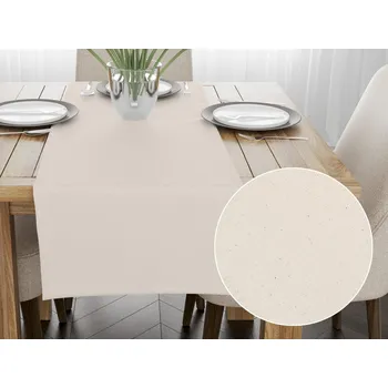 ubrus Bavlněný běhoun na stůl Moni MO-037 Světle režný 35x120 cm