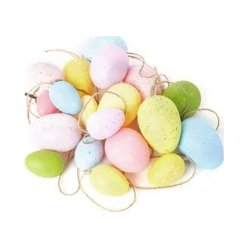 Velikonoční dekorace Vajíčka se šňůrkou 20 ks light spots