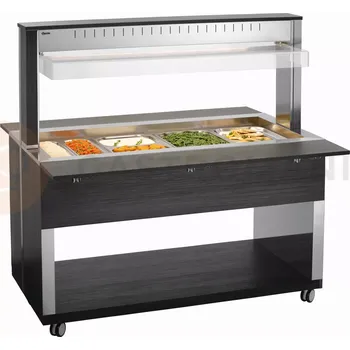 Bufetový vozík, ohřevný 4x GN1/1, Barva: antracit, 1495x1250x1520 mm | BARTSCHER, W4110-200A