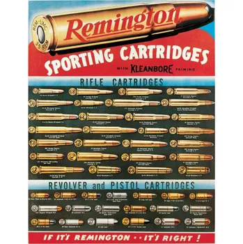 Plechová cedule Plechová cedule Remington Cartridges 32 cm x 40 cm