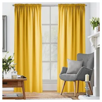 Závěs Dekorační závěs s řasící páskou LIVIA hořčicová 145x250 cm (cena za 1 kus) MyBestHome