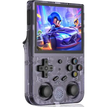 Herní konzole Přenosná herní konzole RG353V Wifi DualOS Android + Linux 16+128GB 27000 her Barva: Fialová