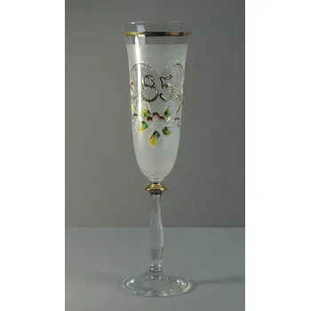 Sklenice Výroční sklenice Angela - flétna 85let bílá