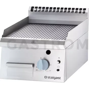 Kuchyňský gril Grilovací deska, plynová 400x700x250 mm, žebrovaná, 6,5 kW, G30 | STALGAST, 9730230