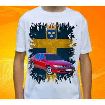 Pánské tričko tričko Saab 9-5 152 (Trička s motivy aut)